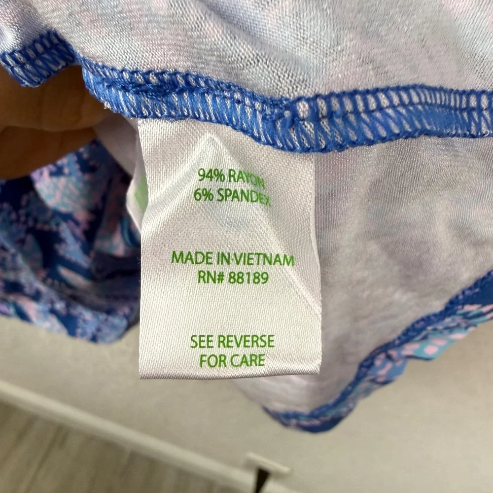 Lily Pulitzer Womens Minka Blue Floral Skirted Romper XS - Picture 5 of 10